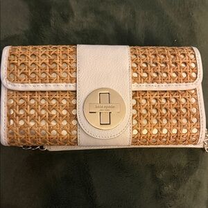 Kate Spade Cream and Tan Woven Wallet